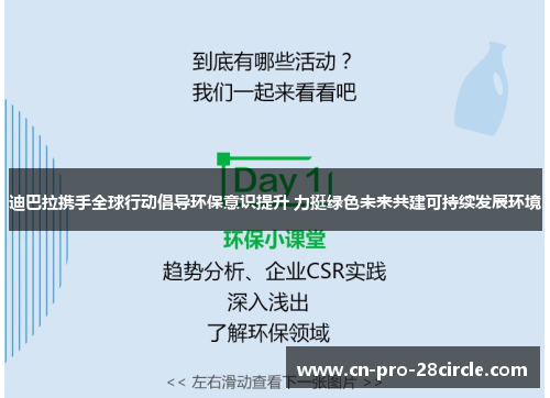 迪巴拉携手全球行动倡导环保意识提升 力挺绿色未来共建可持续发展环境 迪巴拉携手全球行动倡导环保意识提升 力挺绿色未来共建可持续发展环境